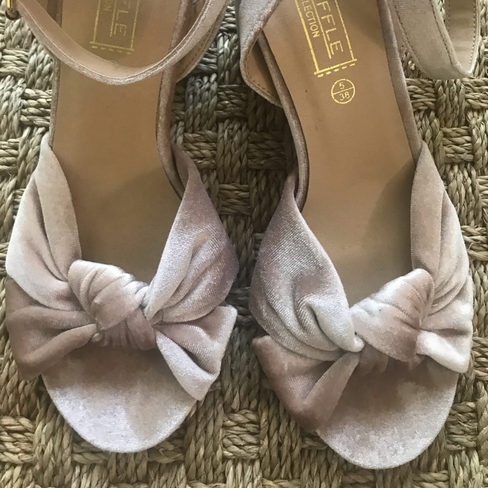 Truffle Collection Pink Velvet Heels